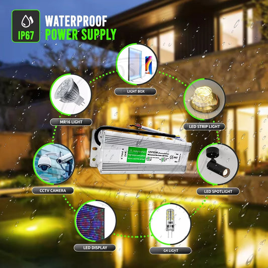 Wasserdichter 100W LED-Treiber Trafo IP67 – DC 24V Konstantspannung für den Außenbereich~2416