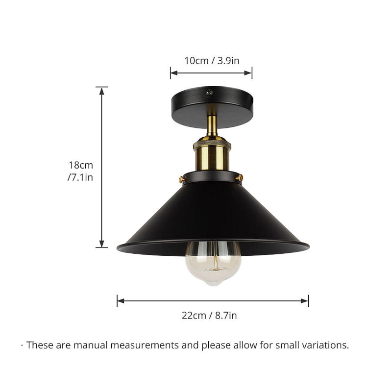 Schwarze Metall-Deckenlampe, perfekt geeignet für Küche und Esszimmer