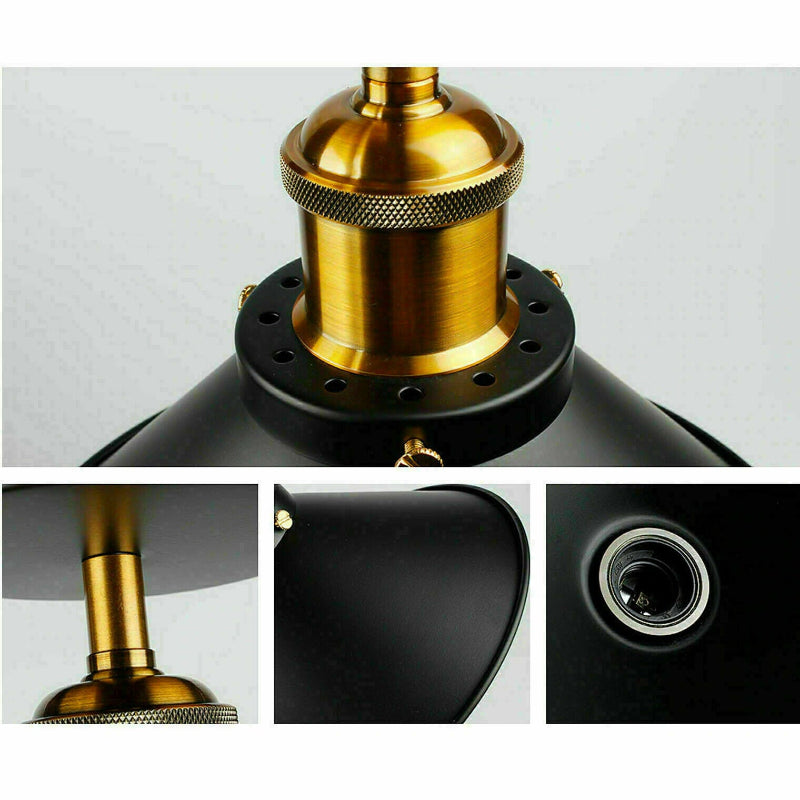 Runde schwarze Deckenlampe aus Metall für modernes Ambiente