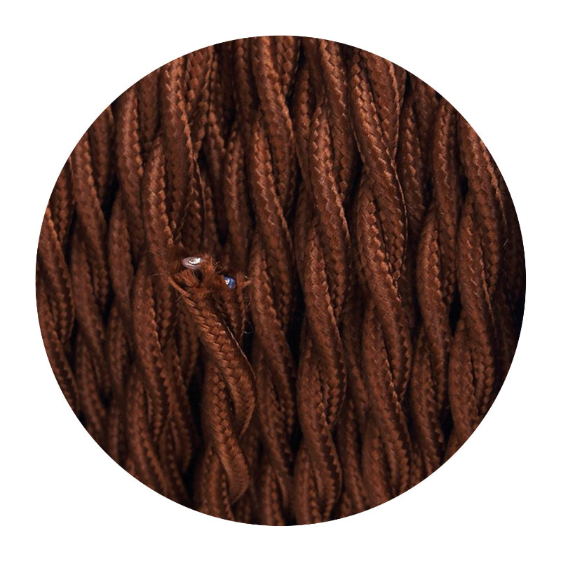 stoffkabel braun 2x0.75mm² gedreht