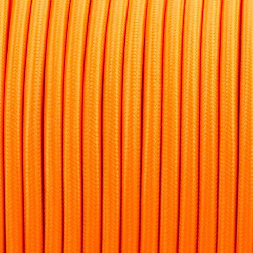Ledsone Vintage 3-adriges Stromkabel Farben Orange Rundkabel~2770