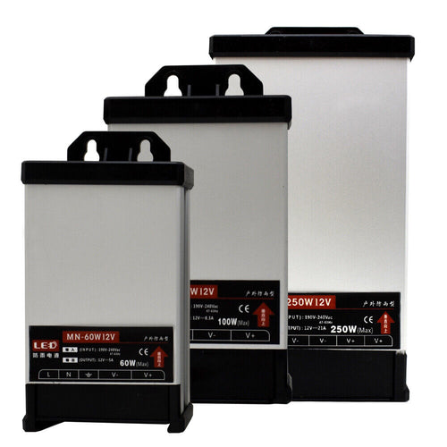 12V LED Netzteil IP45 – regenfester Aluminiumtrafo ~2566