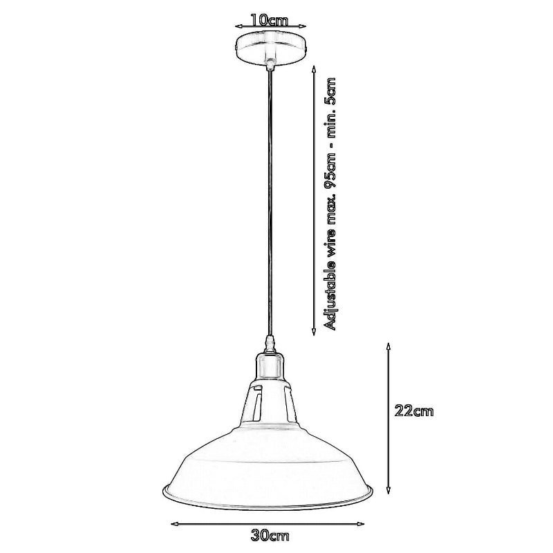 vintage-deckenlampe mit indust