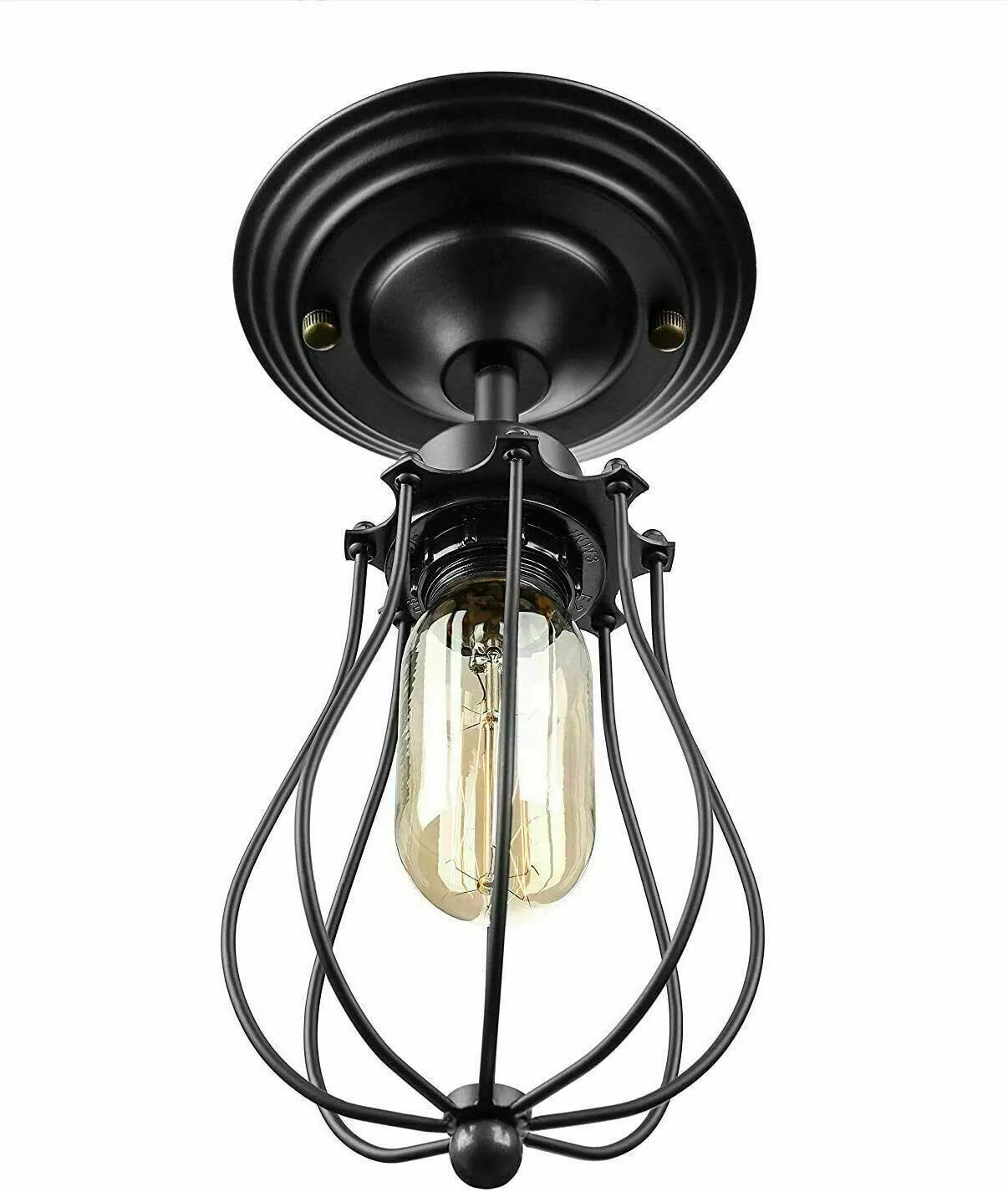 Wandleuchte aus Draht in Schwarz mit Balloon-Design – dekorative Lampe im industriellen Vintage-Look