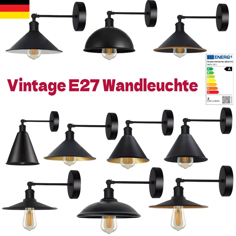 vintage wandleuchte metall