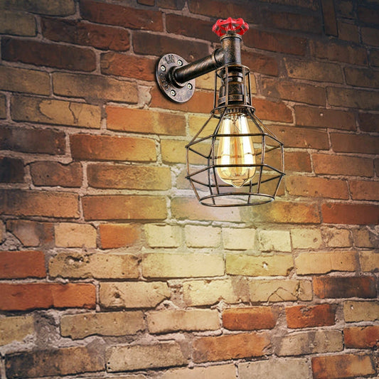  Vintage Wandlampe im Industrial Design mit E27-Fassung