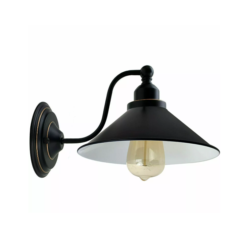 Vintage Wandleuchte im Industrial-Stil, schwarze Lampe für Innenräume