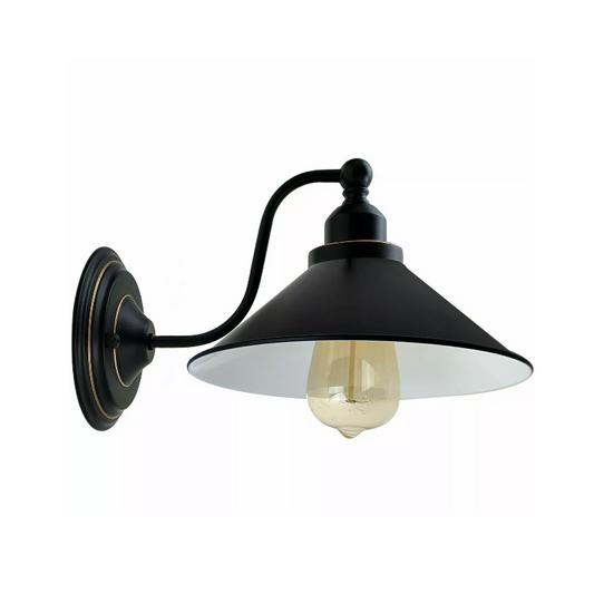 Vintage Wandleuchte im Industrial-Stil, schwarze Lampe für Innenräume