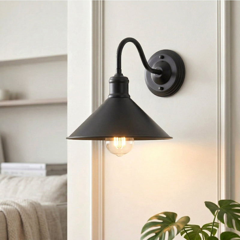 wandleuchte vintage schwarz