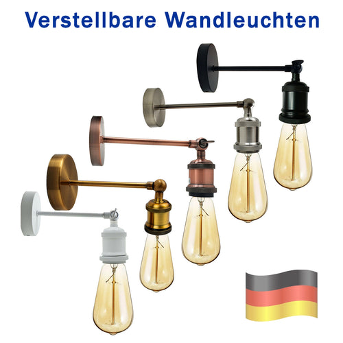 VIntage Wandleuchte innen mit verstellbar Metallgriff ~1309