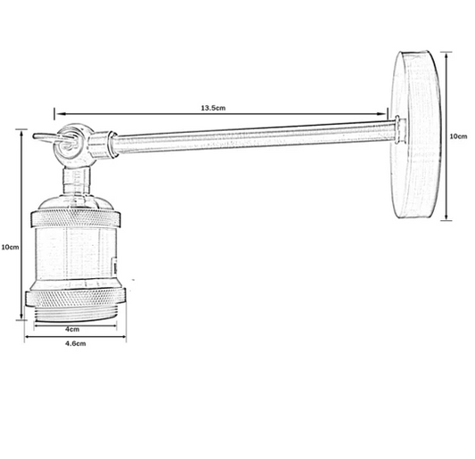 LED Wandleuchte Innen E27 Fassung Wohnzimmer 