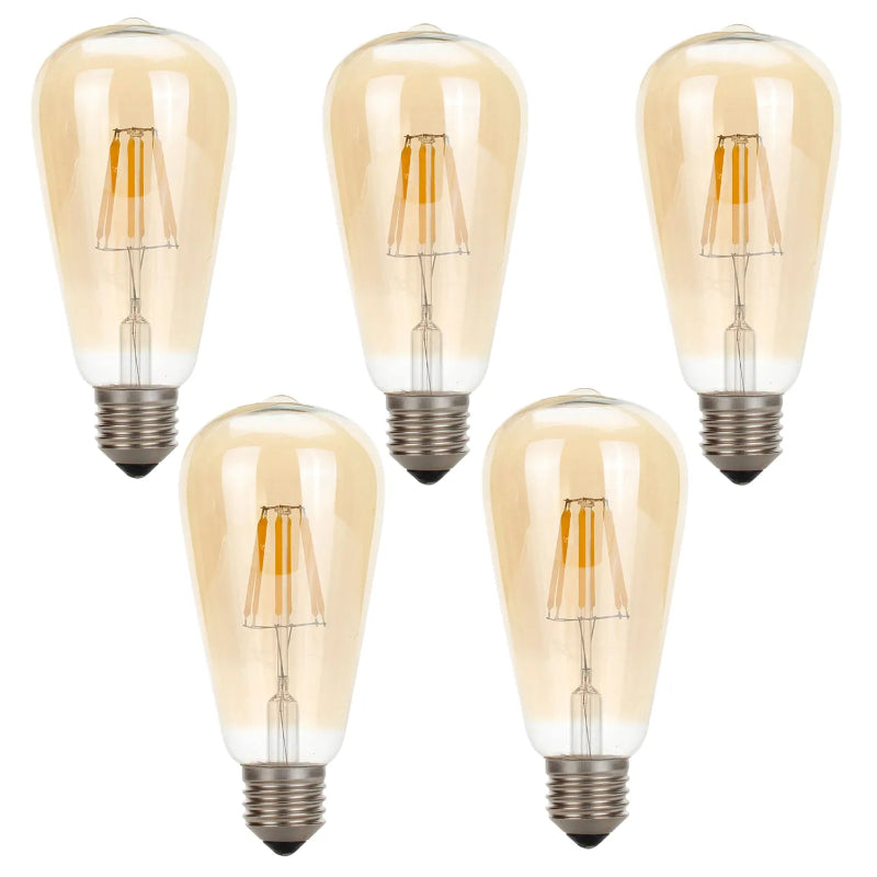 Warmweiße LED-Lampe mit E27-Fassung und klassischer Birnenform