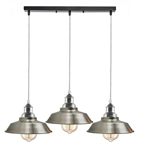 Mehrfachsteckdosen Hängelampen Satin Nickel decken-lampe~1349 - Variant: Ja
