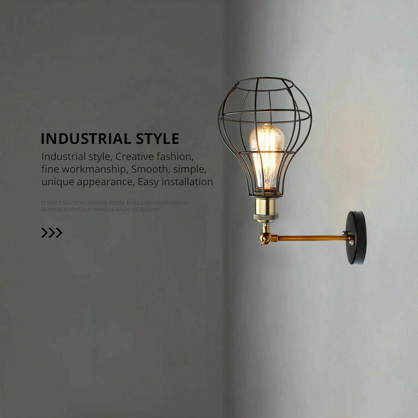 Neue Vintage Industrielle Kronleuchter Deckenpendelleuchte Metallvase Käfig Lampenschirm Innenleuchte