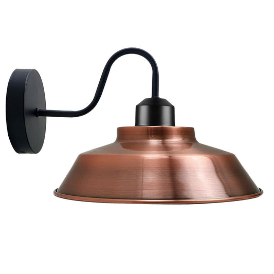 Retro Industrielle Wandleuchten Armaturen E27 Innenleuchte Metallschalenform Schirm Kupfer