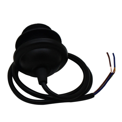 Gewebeflex Vintage Pendelleuchte Halter E27 Ersatz Lampenteil Schwarz 1M~1648