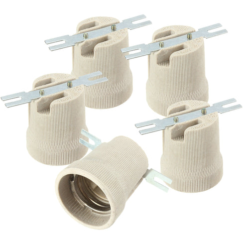 5x E27 Keramik-Lampenfassungen – Hochhitzebeständige Schraubsockelfassungen für IR- und Wärmelampen~1668