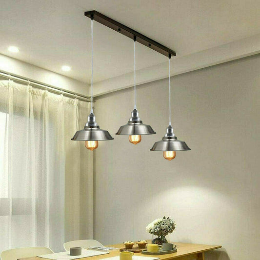 Bowl Shape Pendel-Deckenleuchte: moderne LED-Pendelleuchte satin nickel - Anwendungsbild