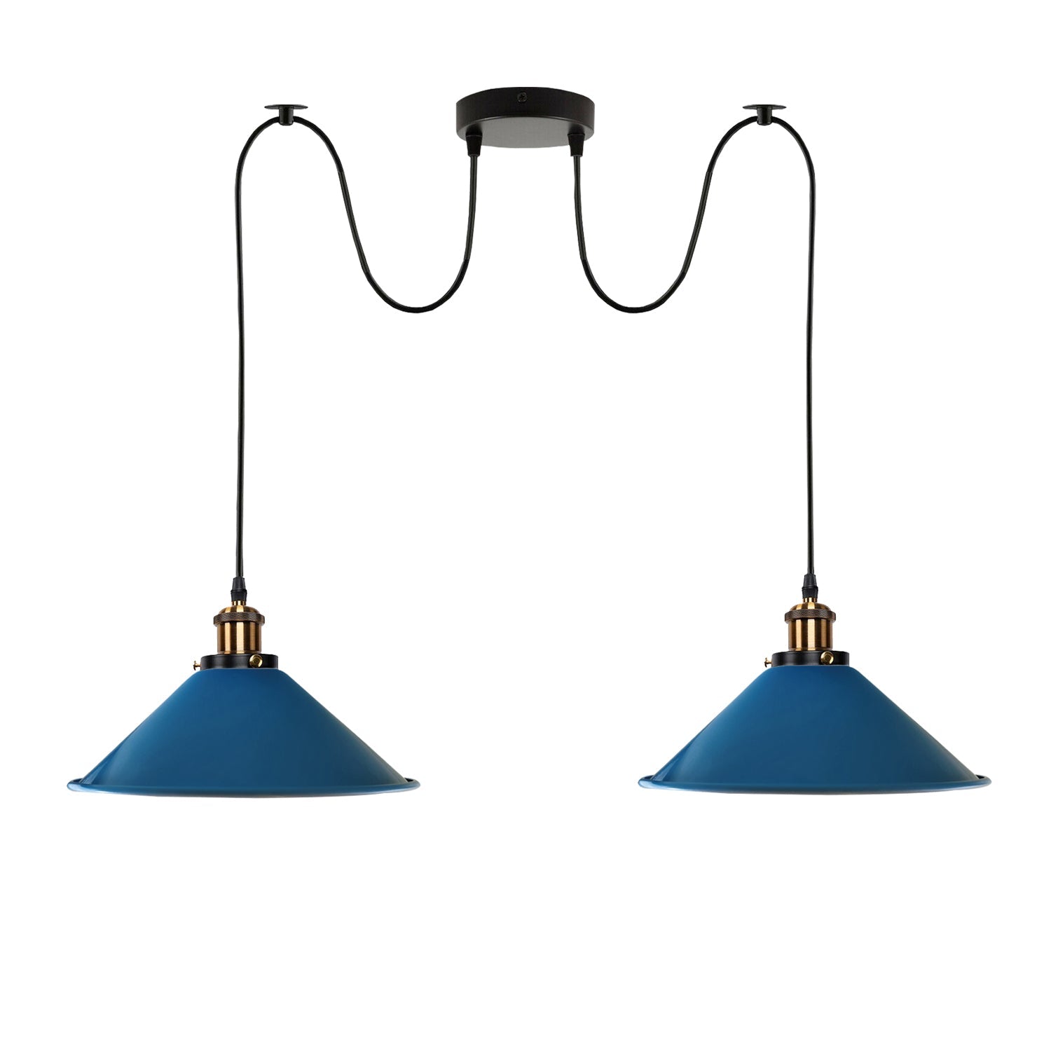 LEDSone Industrie Hängeleuchte Vintage – Metallkäfig, E27 Fassung, 90 Cm Kabel, Schwarz