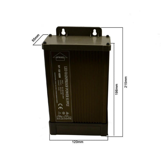 LED DC 12V 400W Regendichtes Netzteil für den Außentransformator