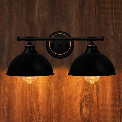 Metal Twin LED Wandleuchte Industrial Style Innenleuchte Metal Lamp Black