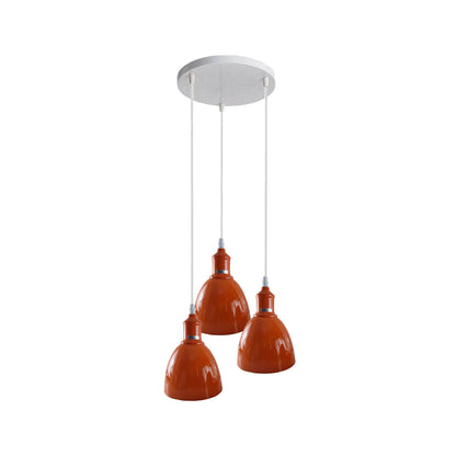 Industrielampen Küchenlampen Pendelleuchte 3-Flammig, 15 cm, Orange~2504