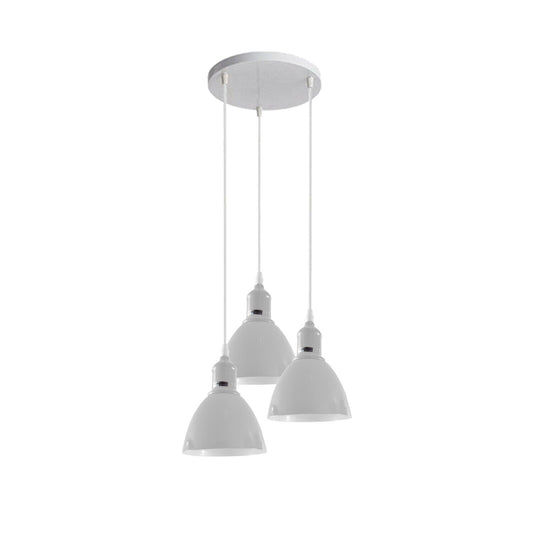 Hängeleuchte Wohnzimmerlampe Pendelleuchte 3-Flammig, 15 cm, Weiß~2507