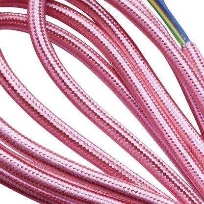0,75 mm 2 Kern Round Vintage Geflochtene Shiny Pink Fabric Covered Light Flex - Shop für LED-Leuchten - Transformatoren - Lampenschirme - Halter | LEDSone DE