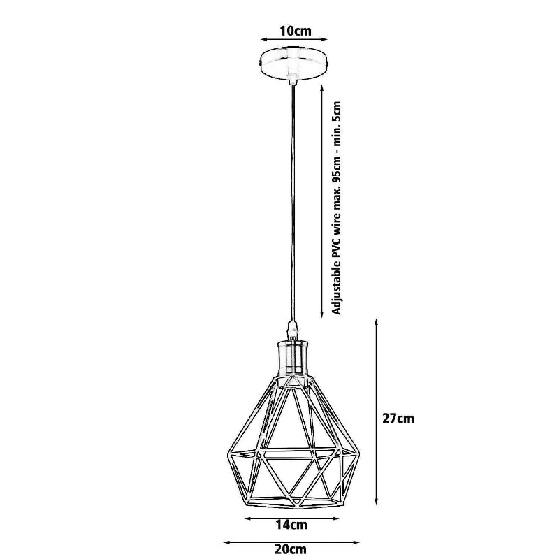 
Käfig-deckenleuchte & hängelampe Ø 20cm Deckenlampe