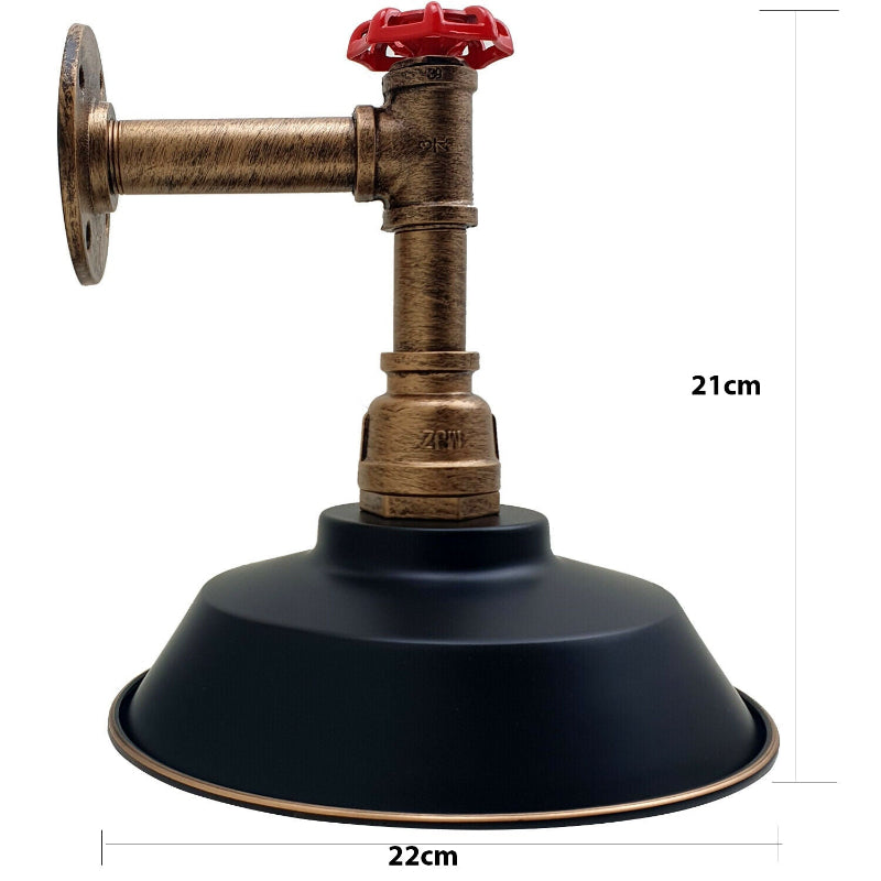 Vintage Wandleuchte Metall Rohr Lampe kaufen
