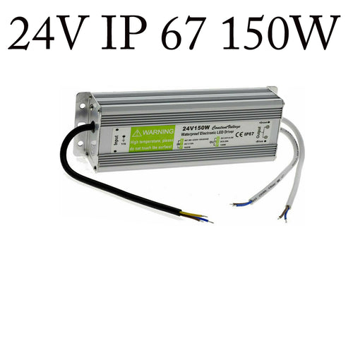 Alimentatore LED impermeabile 150W 24V DC IP67 trasformatore per illuminazione esterna~2417