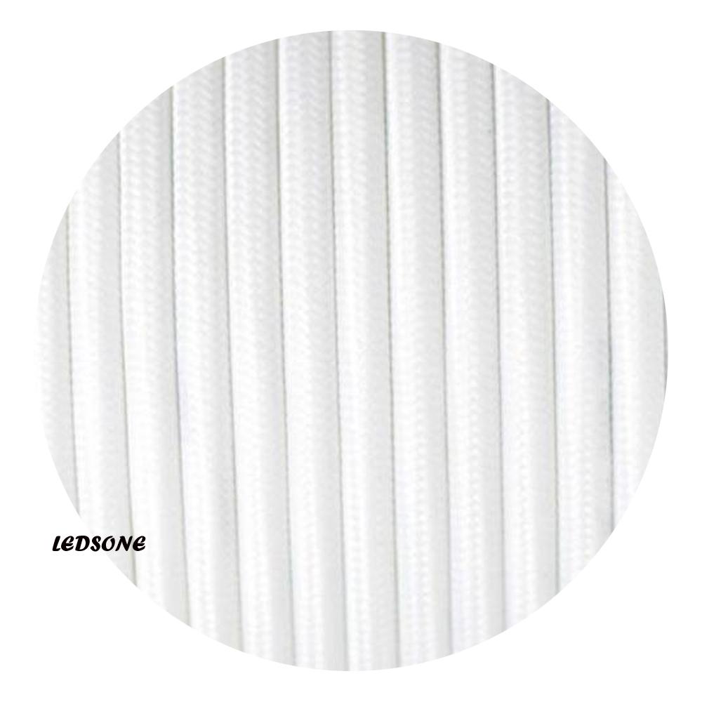 Textilkabel Lampenkabel Stoffkabel 3x0.75mm², Rund, Weiß