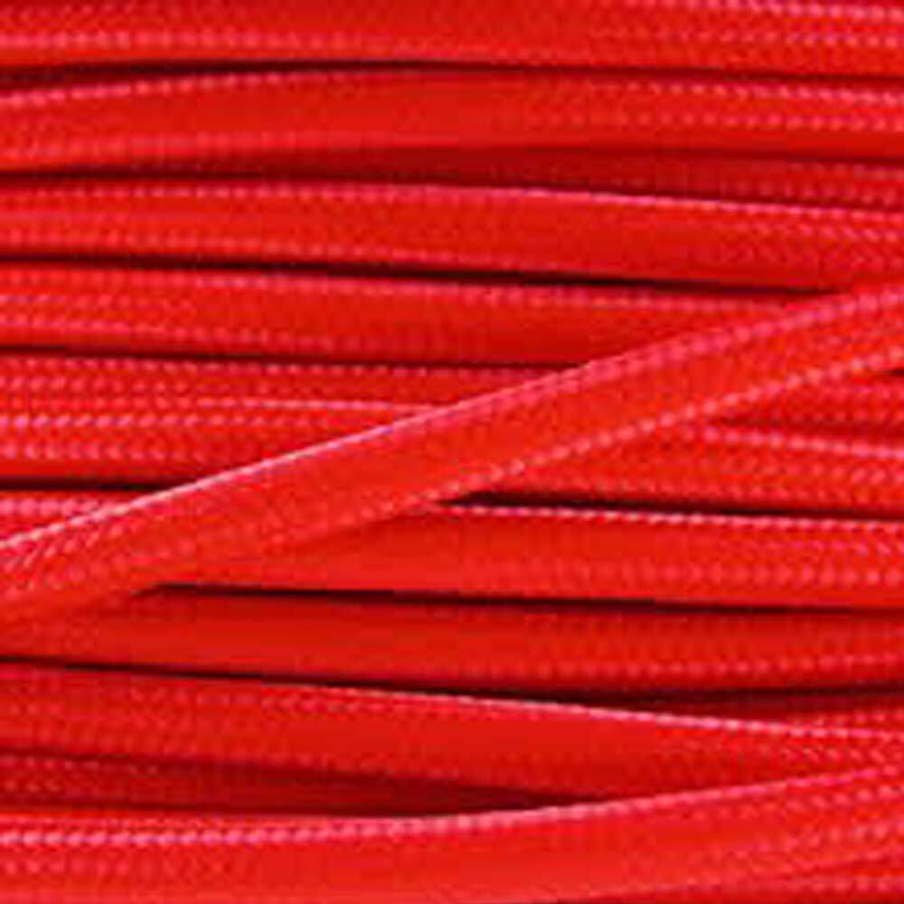 2-adriger runder Vintage geflochtener Stoff Rot gefärbter Cable Flex 0,75 mm - Shop für LED-Leuchten - Transformatoren - Lampenschirme - Halter | LEDSone DE