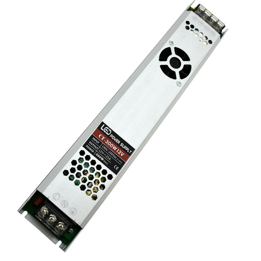 DC12V 300W Ultra Slim LED-Treiber Netzteiltransformator 240V für LED-Streifen