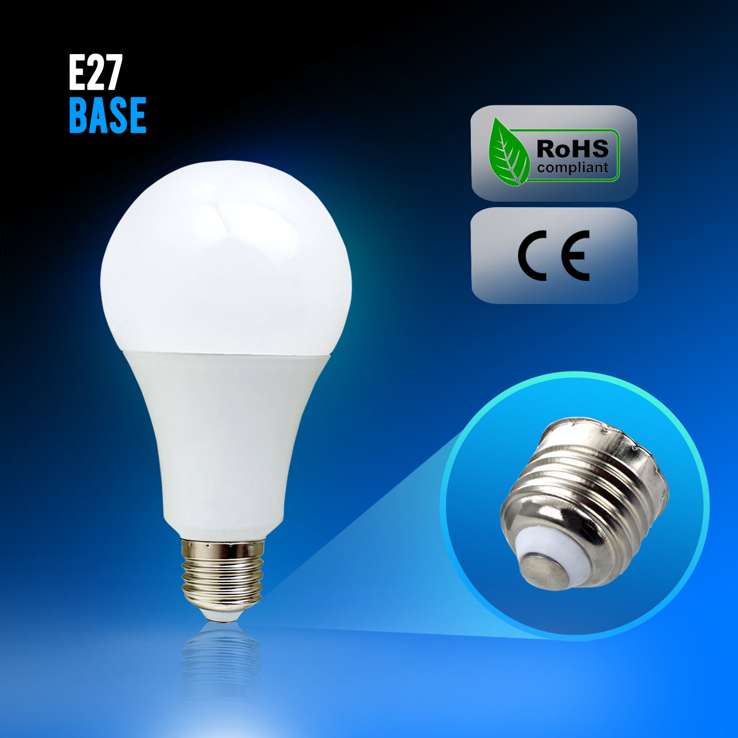 9 W E27 Schraub-LED-Licht GLS-Lampen, energiesparende Edison Cool White 6000 K nicht dimmbare Lichter