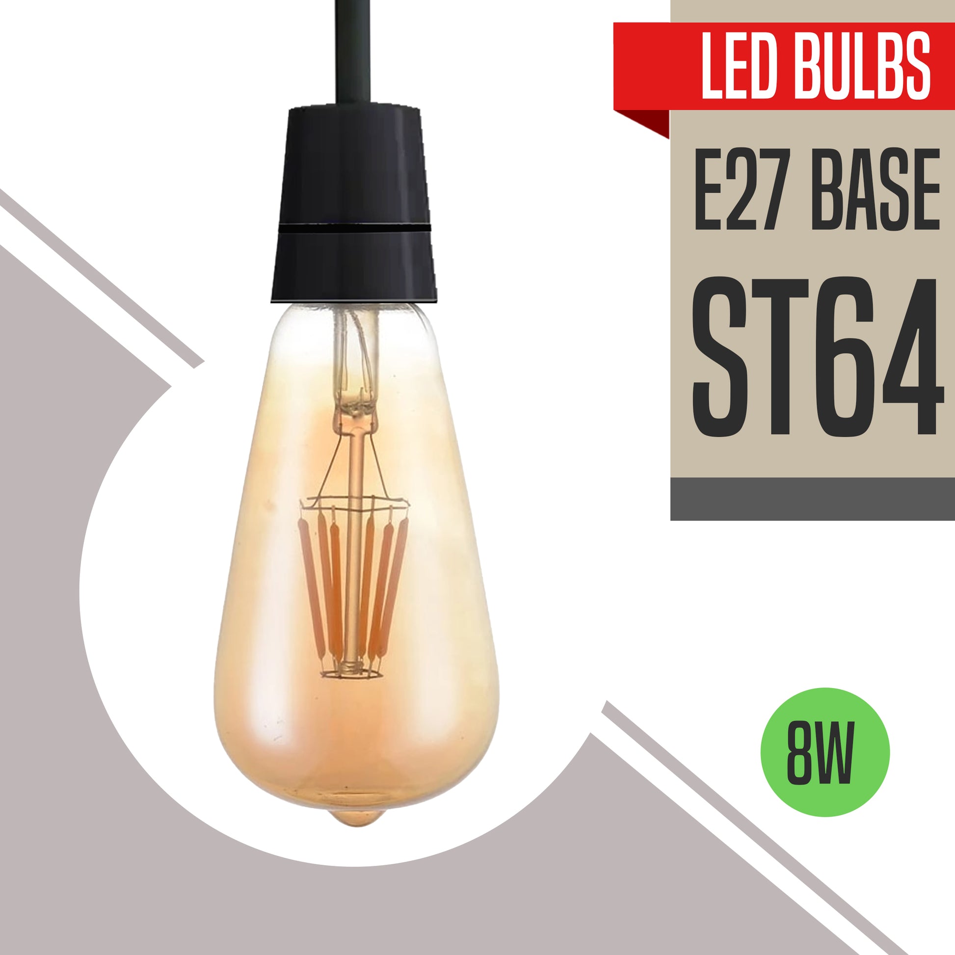 E27 ST64 Dimmbare Glühbirnen und Dekorative Vintage Glühbirnen - Stilvoll  Beleuchten –