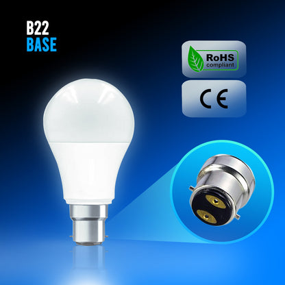 5 W B22 Schraub-LED-Licht GLS-Lampen, energiesparende Edison Cool White 6000 K nicht dimmbare Lichter