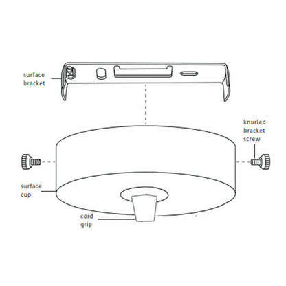 Deckenrosette Strap Halterung Strap Brace Plate mit Zubehör Beleuchtung 65mm