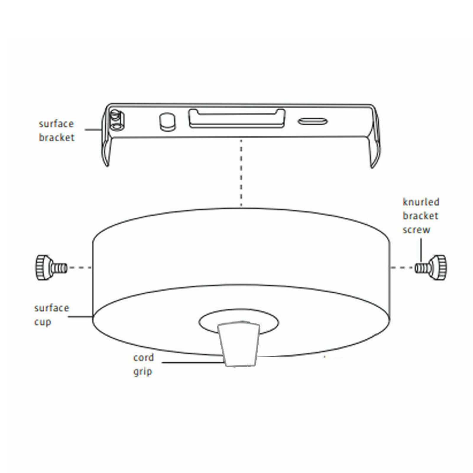 Deckenrosette Strap Halterung Strap Brace Plate mit Zubehör Lichtbefestigung 40mm