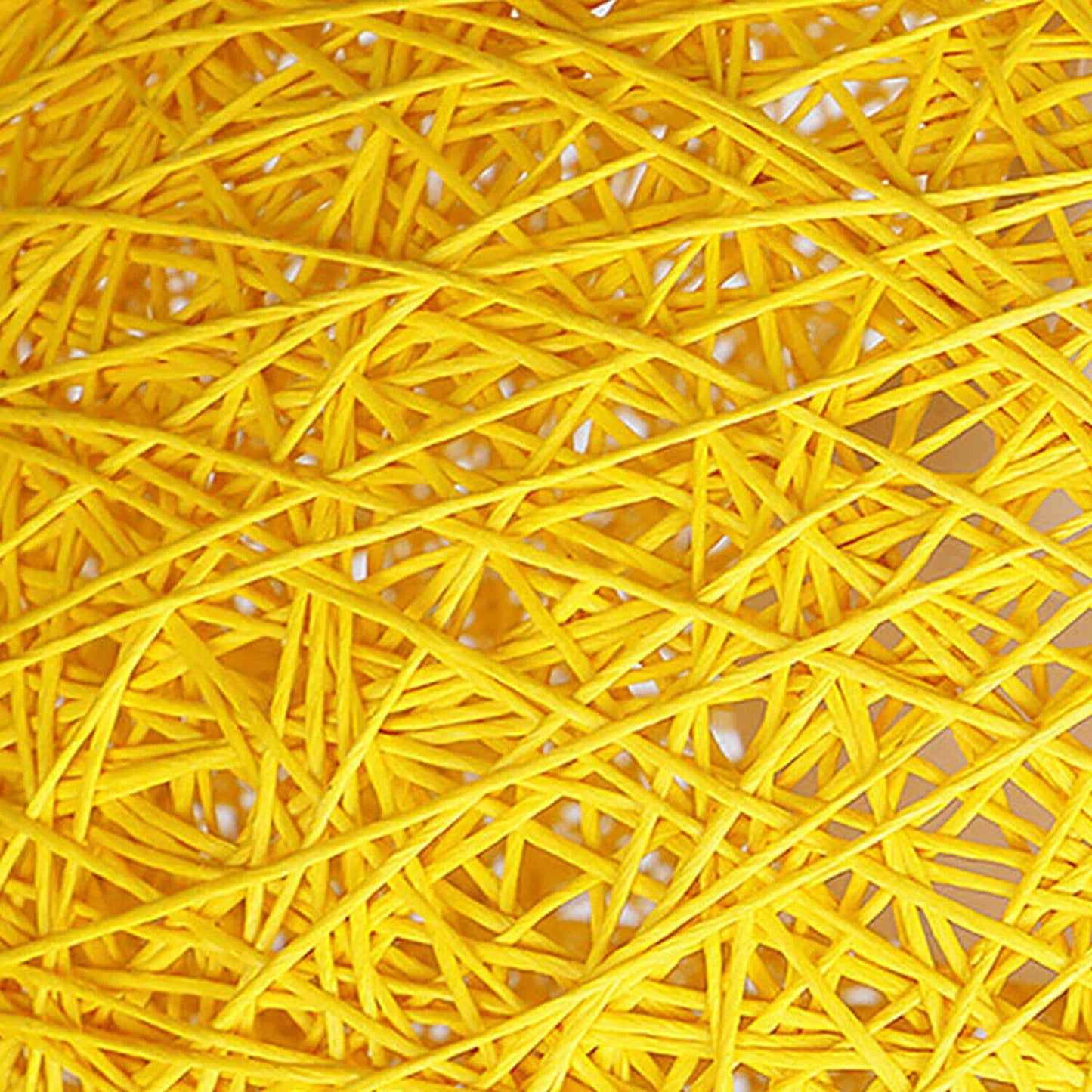 Gelbes Rattan-Geflecht, gewebte Kugel, 2 Steckdosen, moderne Pendelleuchte, hängende Deckenleuchte