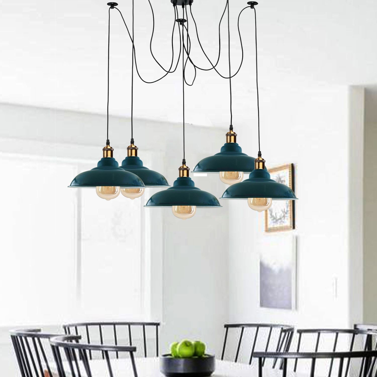 Vintage 5 Flammig Deckenlampe Spinnendesign