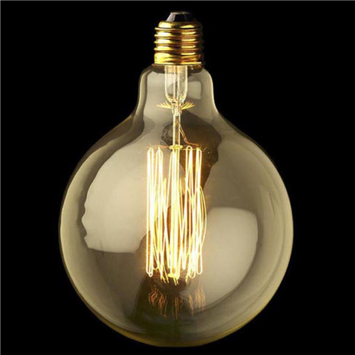 Industrielle Vintage Glühbirne Edison Glühbirne G125 Dimmbar Bernstein 60W Innenbeleuchtung