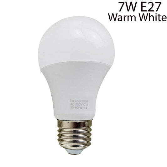 E27 7W energiesparende warmweiße LED-Glühbirnen A60 E27 Einschraubbirnen, nicht dimmbar