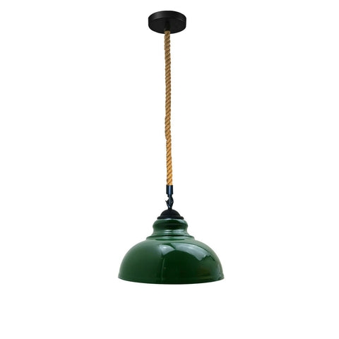 Moderna lampada a sospensione a cupola – 29 cm, E27, vari colori, altezza regolabile, design retrò in metallo ~1677 - Variant: Verde / NO