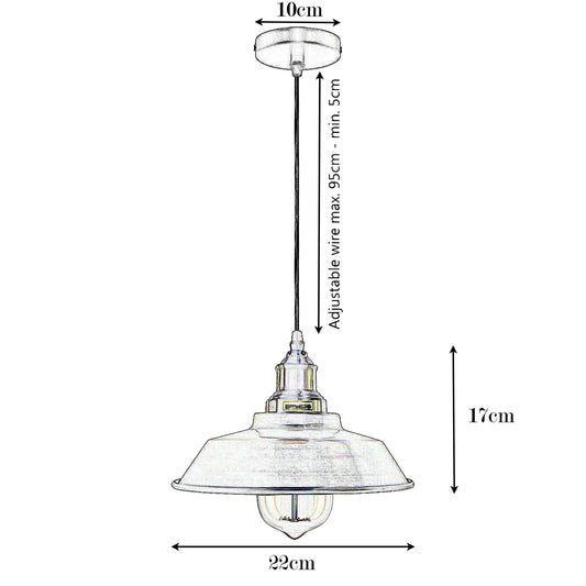 Verstellbarer Draht Rotes -Kupfer Messing Deckenpendelschirm Retro-Licht