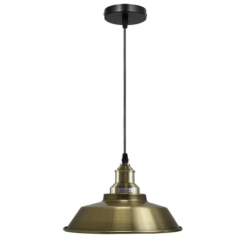 Retro Industrielle Pendelleuchte – Grüner Messing Deckenlampenschirm~2013