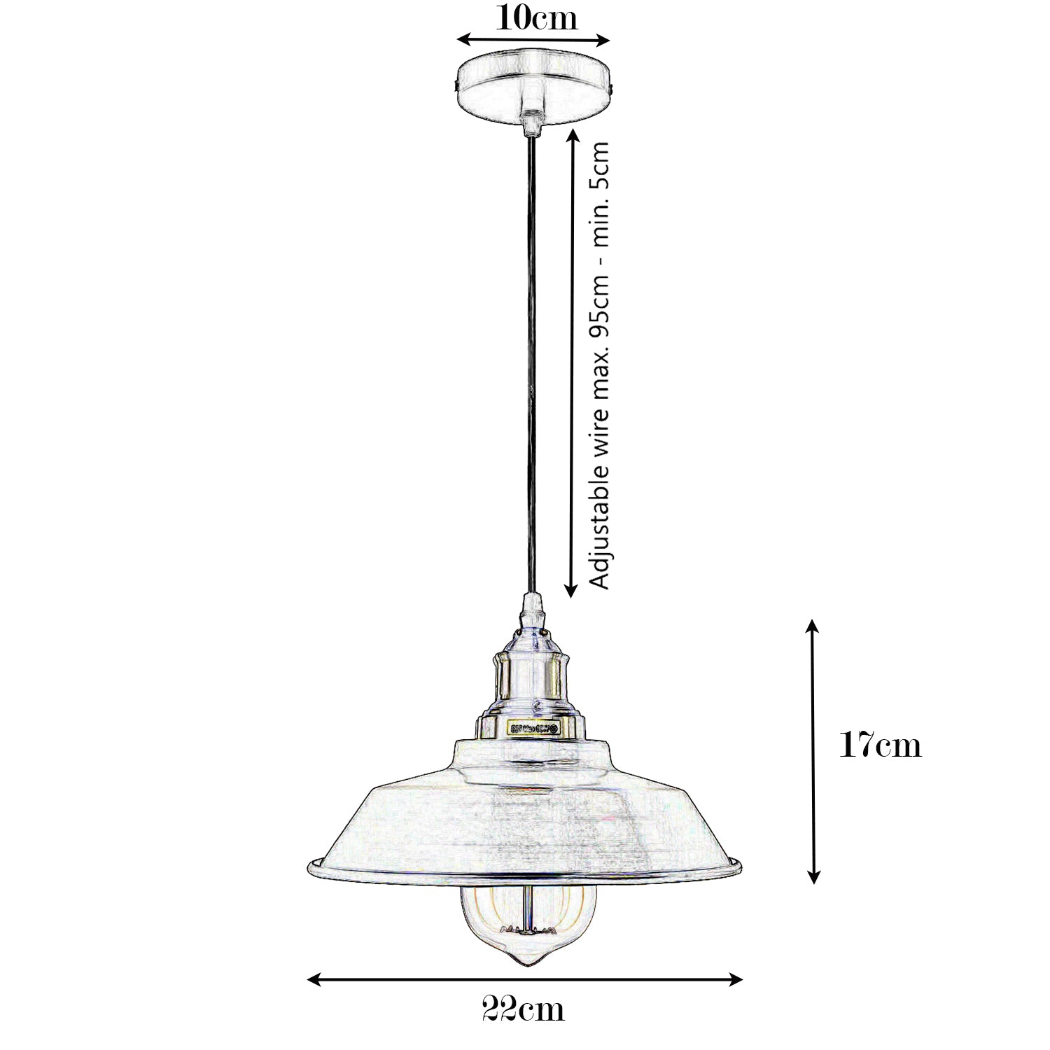Moderne Roségoldene Deckenpendel-Lampenschirme Verstellbarer Draht