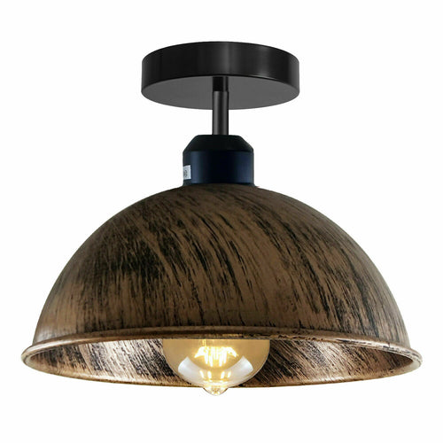 Kupferfarbene Retro Deckenlampe – Vintage Hängelampe im Käfigdesign, E27.~2141