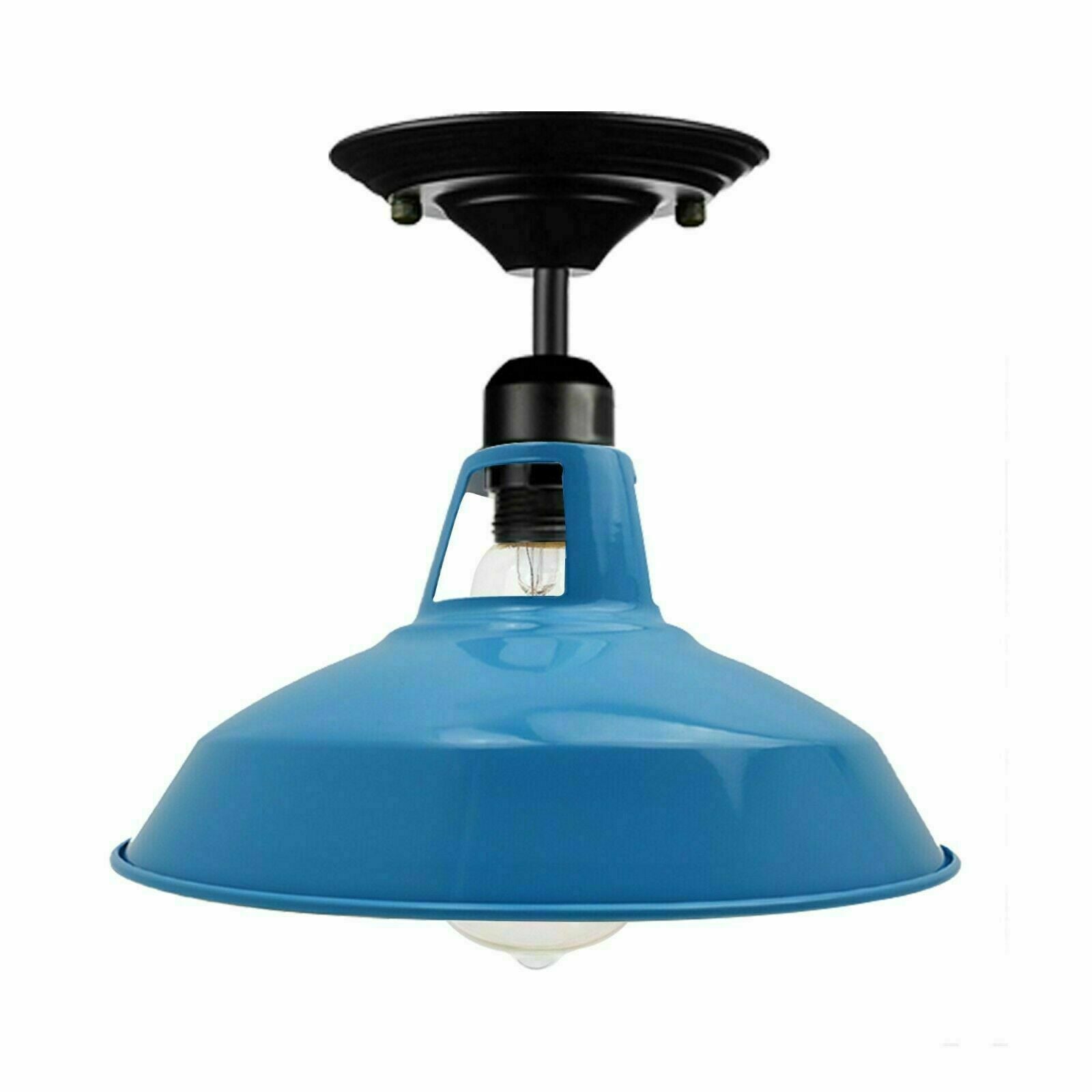 Blaue Farbe mit Glühbirne Retro Vintage Ceiling Pendant Light Hanging lamp Industrial design 240V