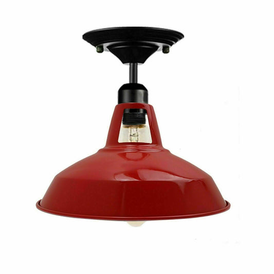 Rote Farbe mit Glühbirne  Retro  Vintage Ceiling Pendant Light  Hanging lamp Industrial design 240V